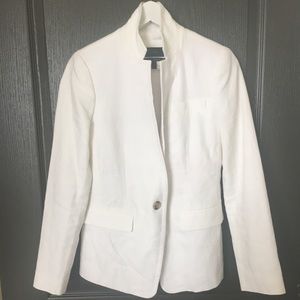 J. Crew White Linen Regent Blazer Size 2